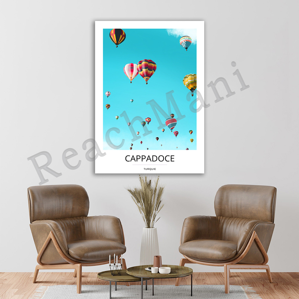 Interior Design Illustrated - Cappadocia, pencetakan poster, poster perjalanan, desain