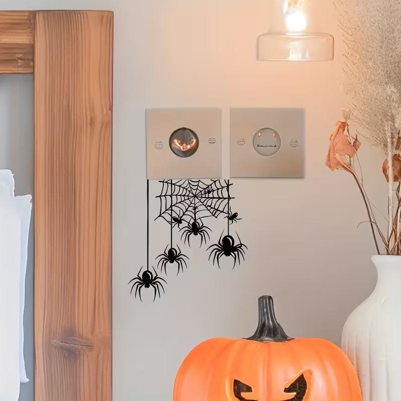 Interior Design Web Free - 1 buah Stiker Sakelar Laba-laba Halloween