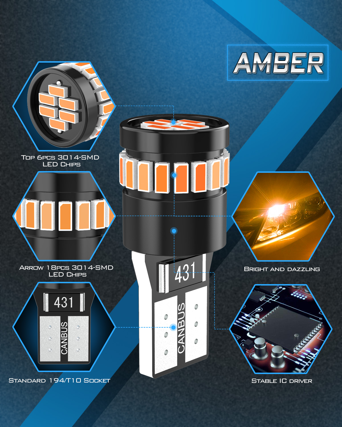 Lampu LED T10 W5W, lampu plat  - Interior Design Degree ulasan dan harga