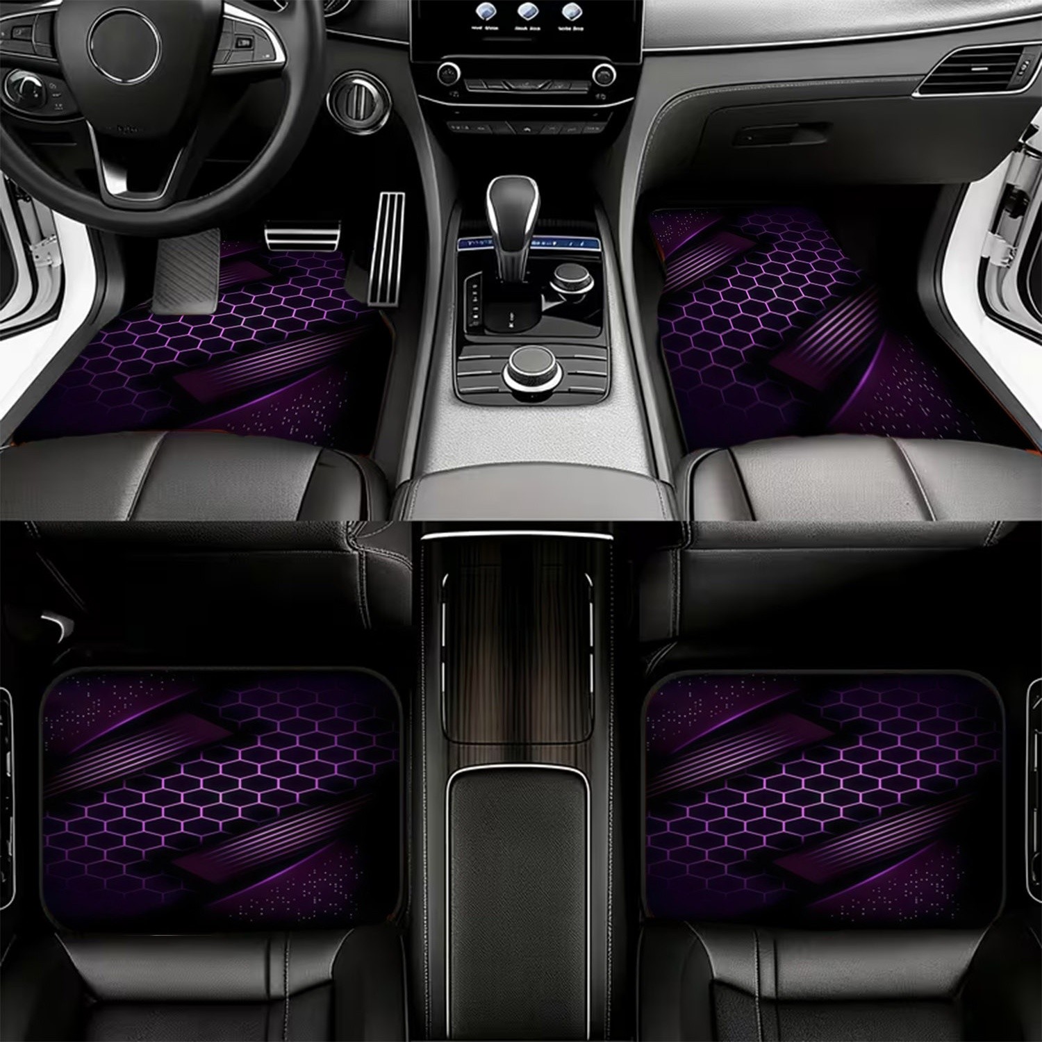 4pcs Karpet Lantai Mobil Bahan - Interior Design Grid ulasan dan harga